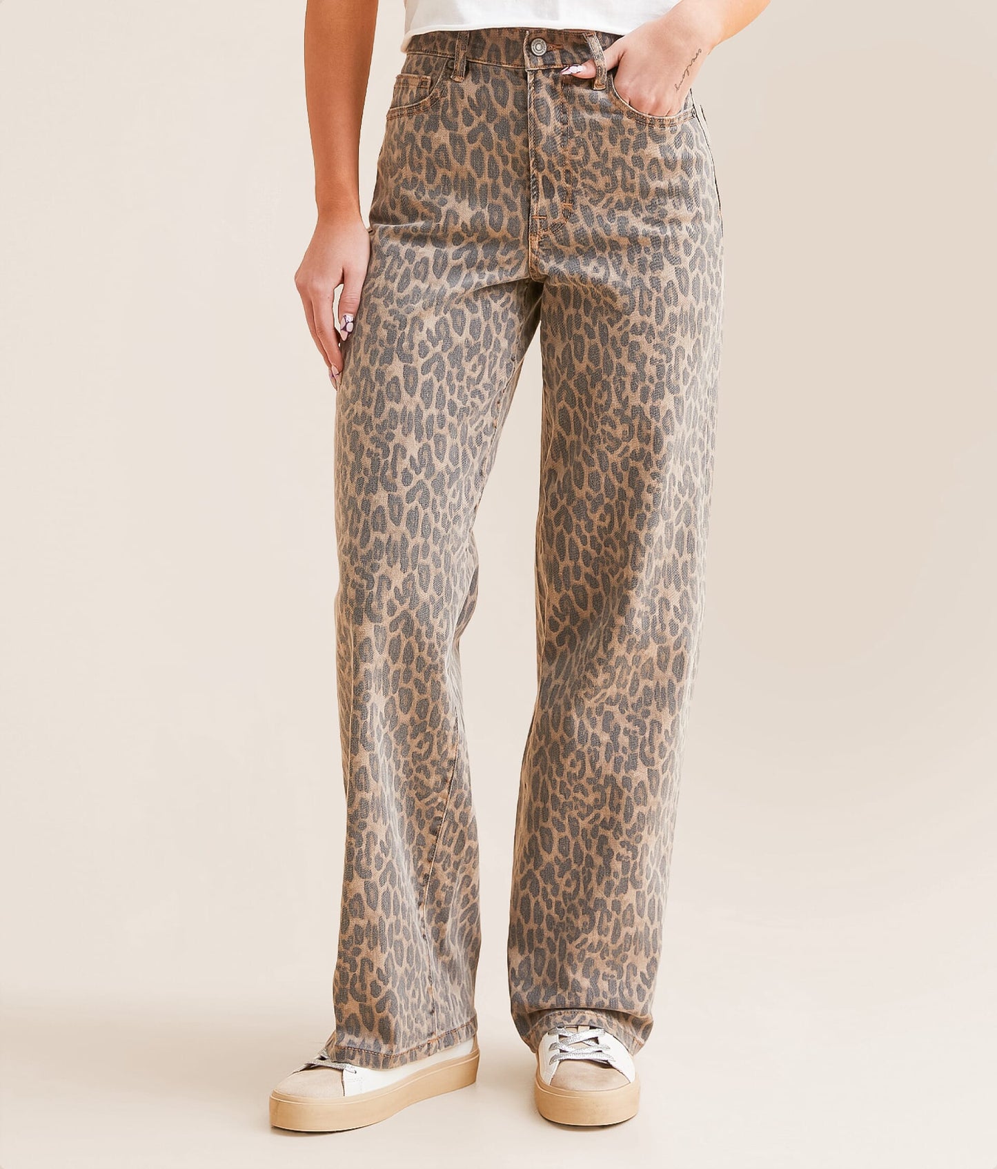 HIDDEN LOGAN LEOPARD JEANS