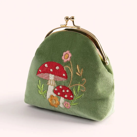 POWDER DESIGN INC. TOADSTOOLS VELVET COIN PURSE