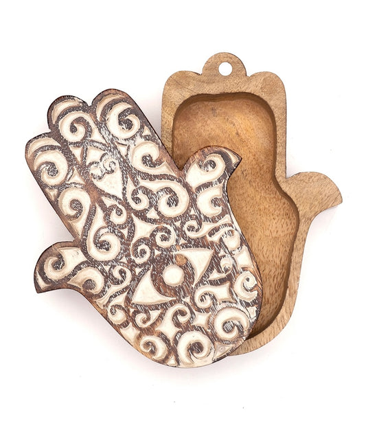 HAMSA ANTIQUE FINISH PIVOT BOX