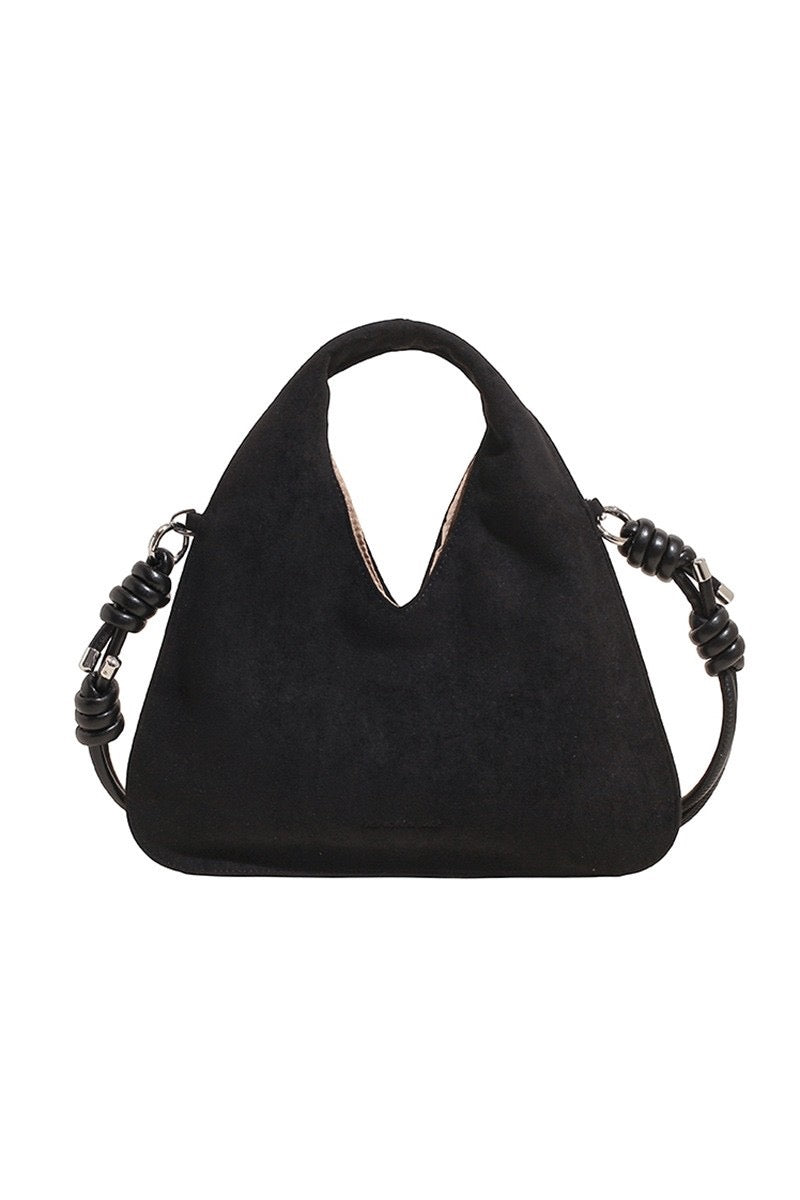 LADY IN SUEDE BAG