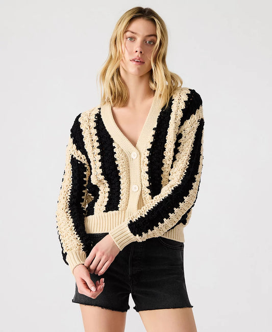STEVE MADDEN LUCAS STRIPED CARDIGAN