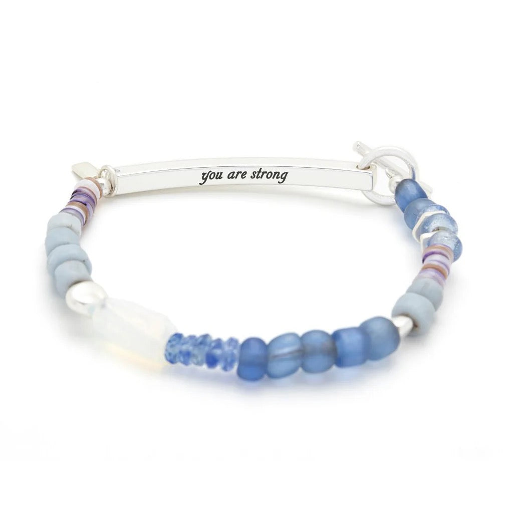SCOUT CURATED WEARS HIDDEN MESSAGE BRACELET - SILVER