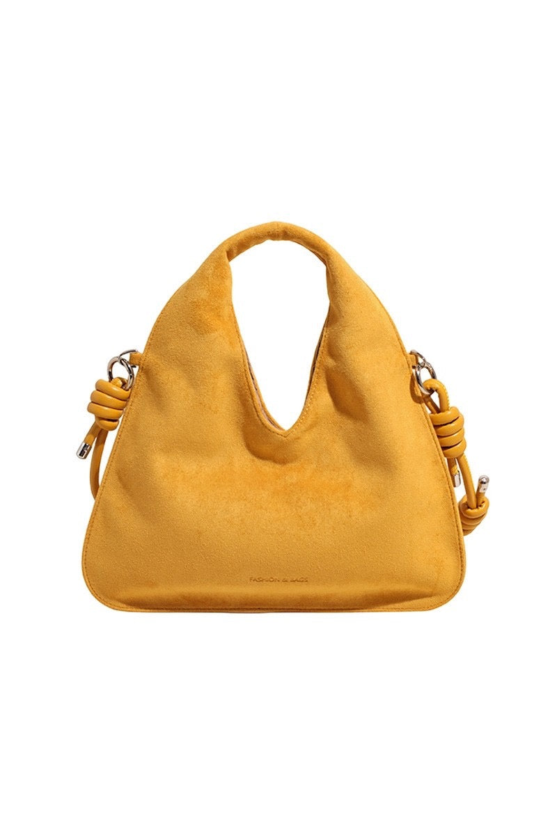 LADY IN SUEDE BAG