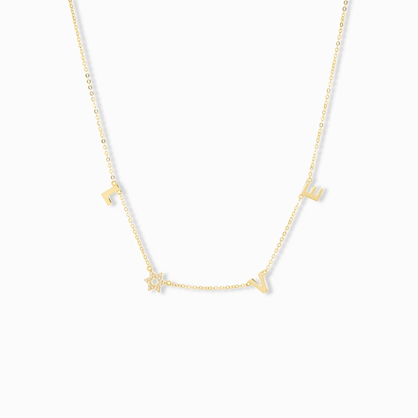 STAR OF DAVID LOVE NECKLACE