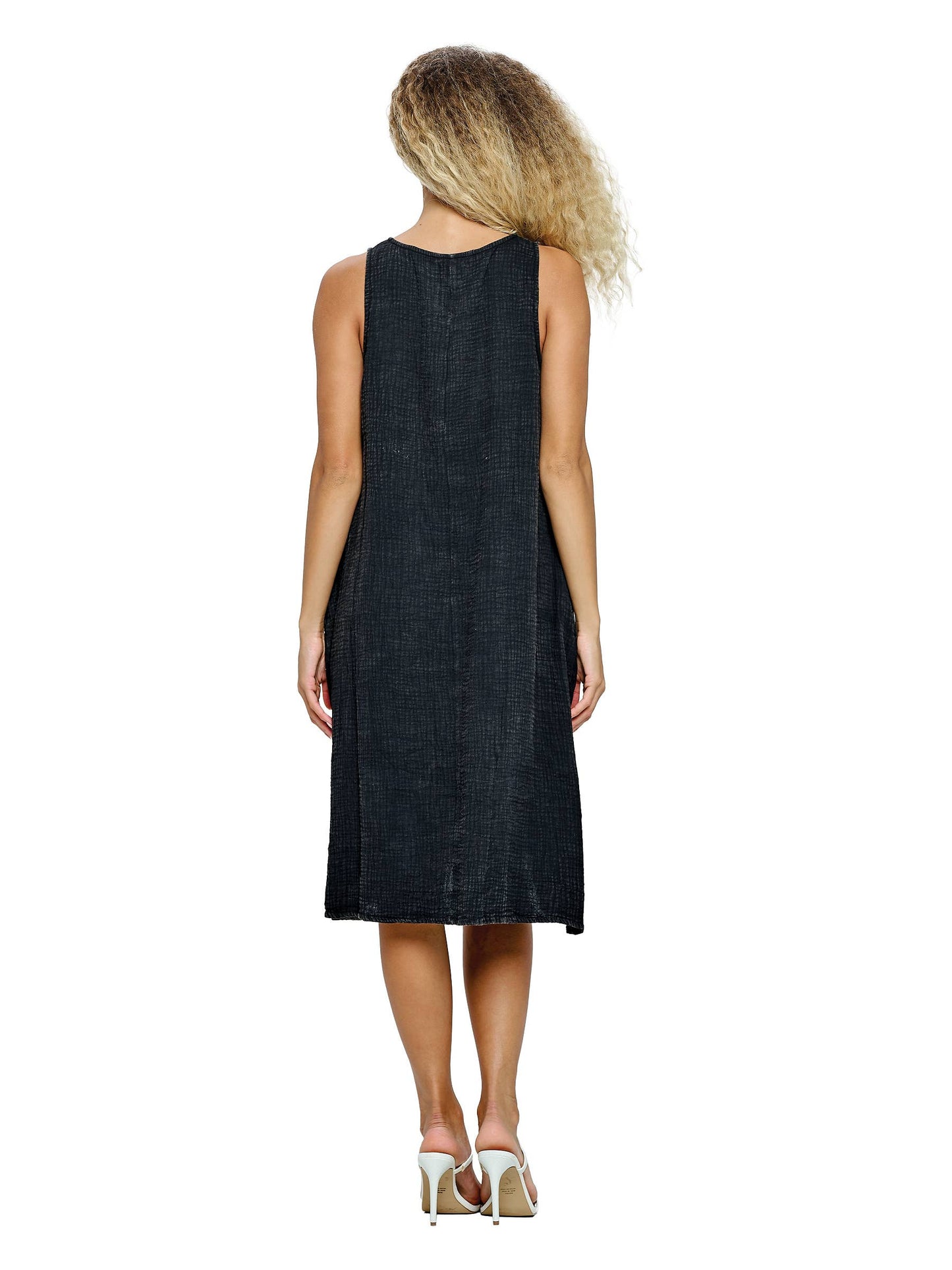 Boho Vintage Washed Crinkle Dress