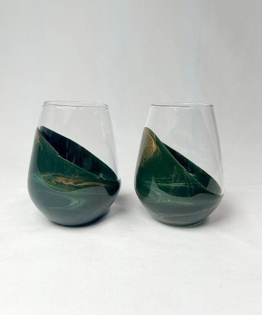 RESIN COATED ENTERTAINING GLASSES